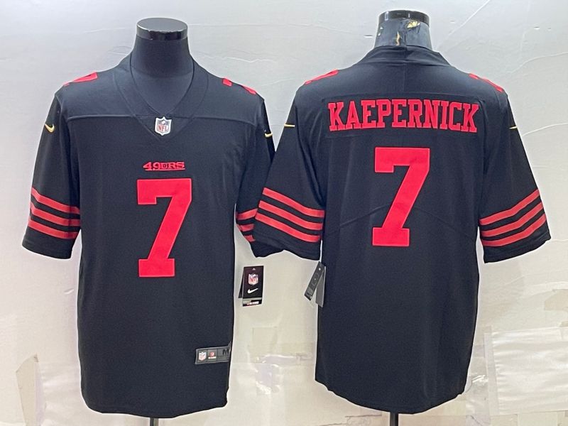 Men San Francisco 49ers #7 Kaepernick Black Nike Vapor Limited 2022 NFL Jersey